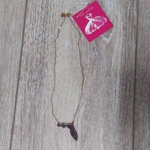 Moon & Lola Florida Necklace Gold Toned Chain NWT